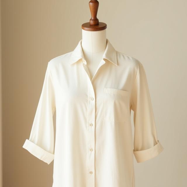 Casual linen shirt displayed on mannequin